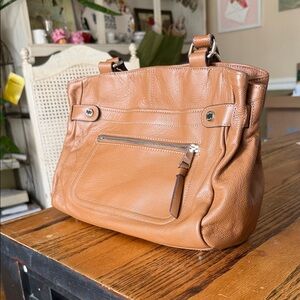 Tignanello Caramel Leather Shoulder Bag NWOT